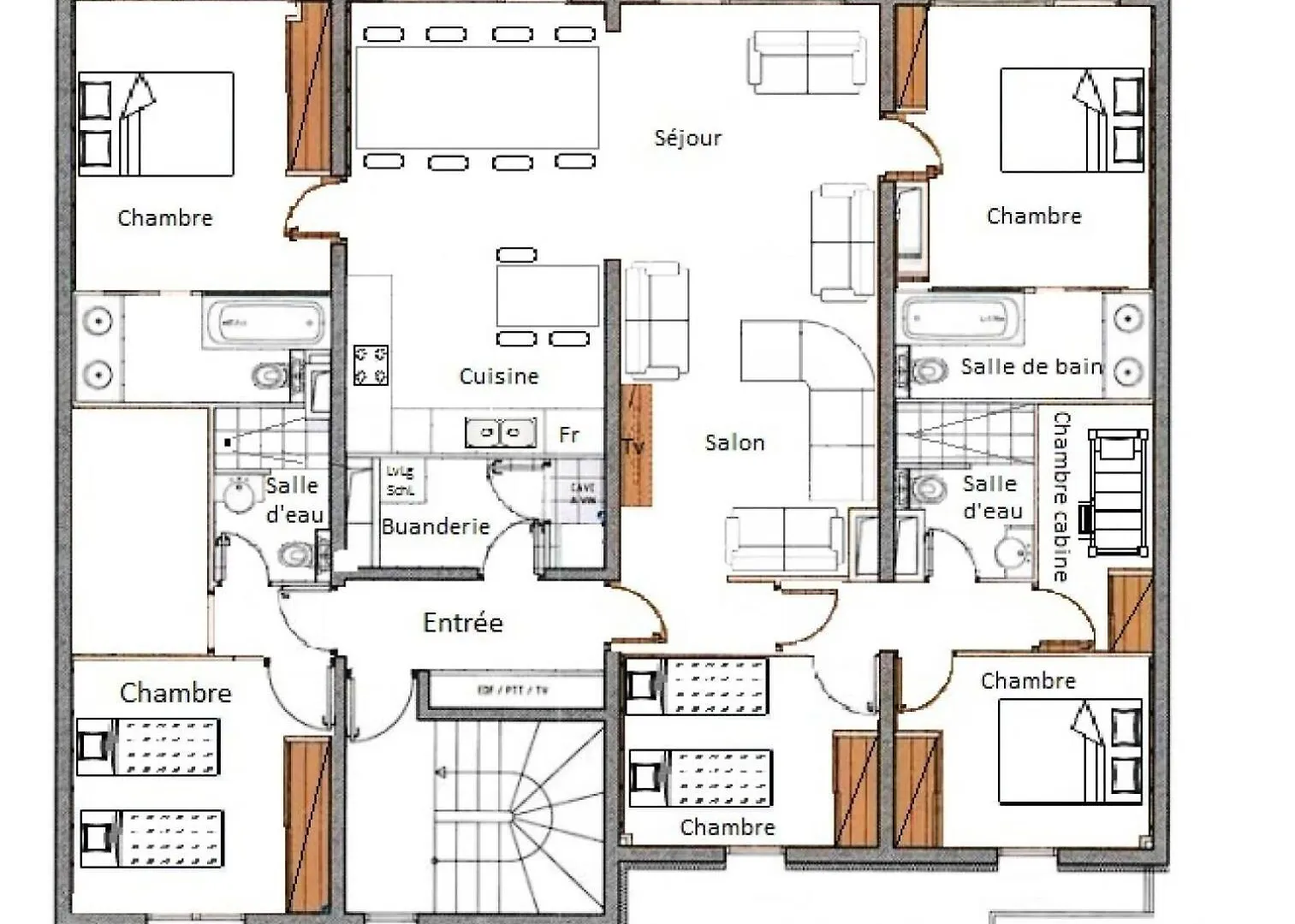 Chalet De Meribel - Magnifique Appartement 6 Pieces Pour 10 Personnes Dans Le Centre De Meribel Proche Des Commerces Et Des Pistes De Ski Mae-1653 Les Allues Apartment